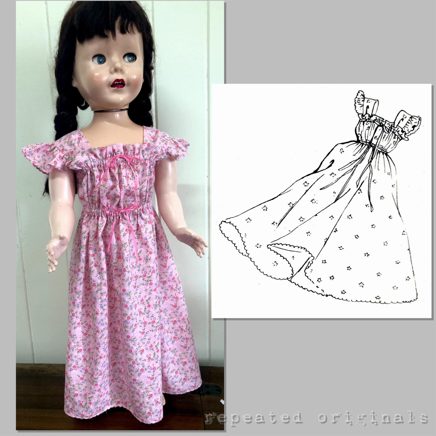 1950s 28" Brighton Belle Doll Sewing Pattern - INSTANT DOWNLOAD PDF