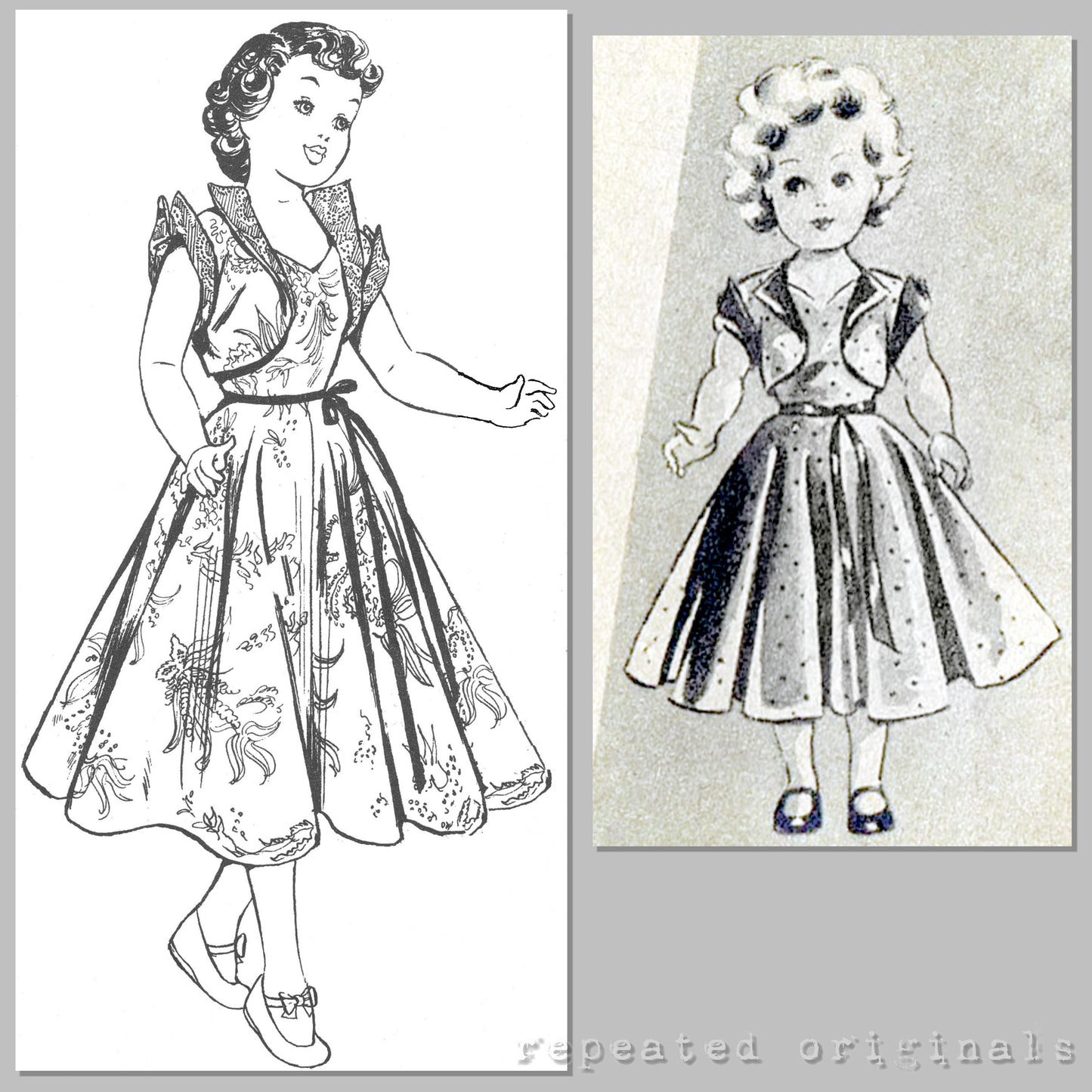 1953 Pedigree Elizabeth Dressmaking Doll Sewing Pattern - INSTANT DOWNLOAD PDF