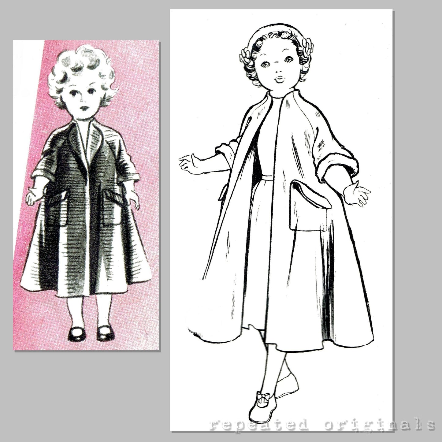 1953 Pedigree Elizabeth Dressmaking Doll Sewing Pattern - INSTANT DOWNLOAD PDF
