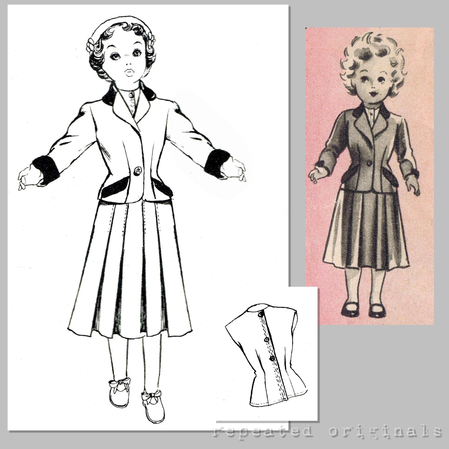 1953 Pedigree Elizabeth Dressmaking Doll Sewing Pattern - INSTANT DOWNLOAD PDF