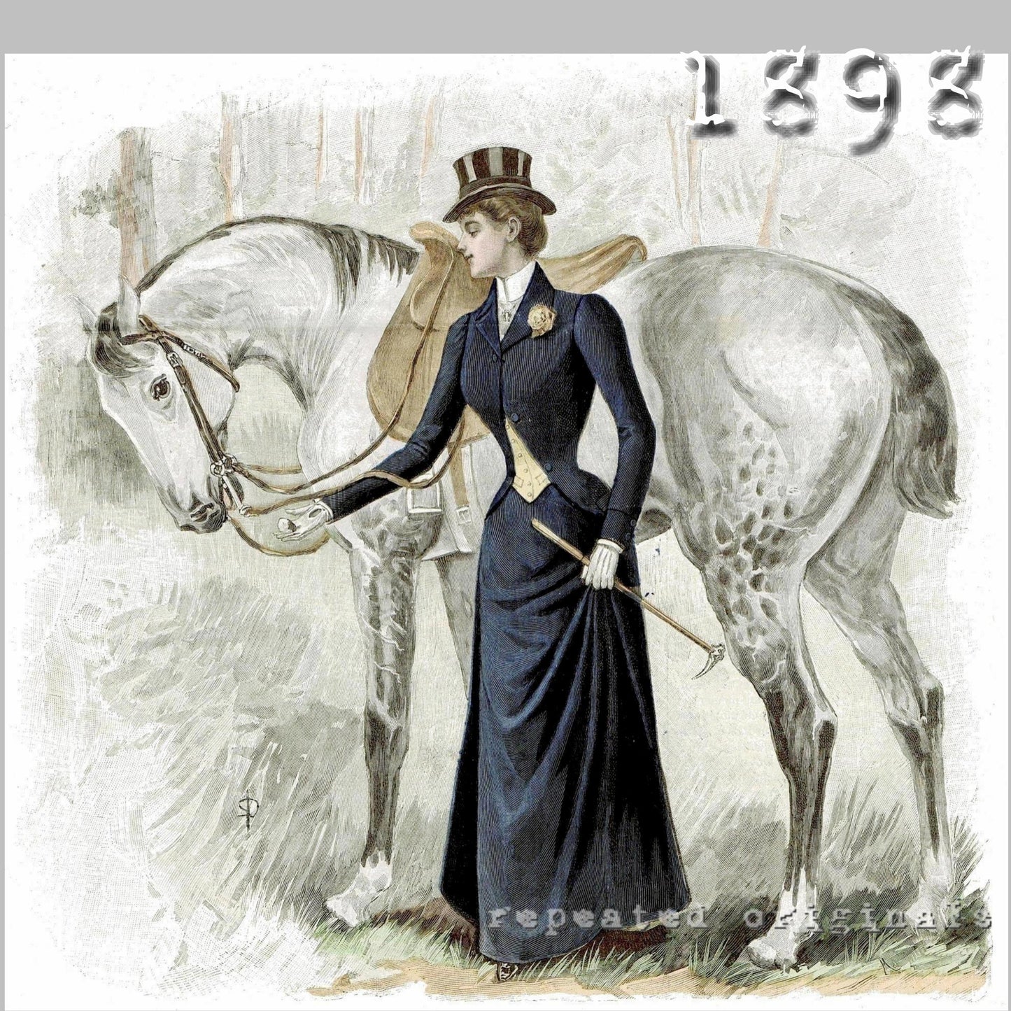 1898 Riding Habit Sewing Pattern - INSTANT DOWNLOAD PDF