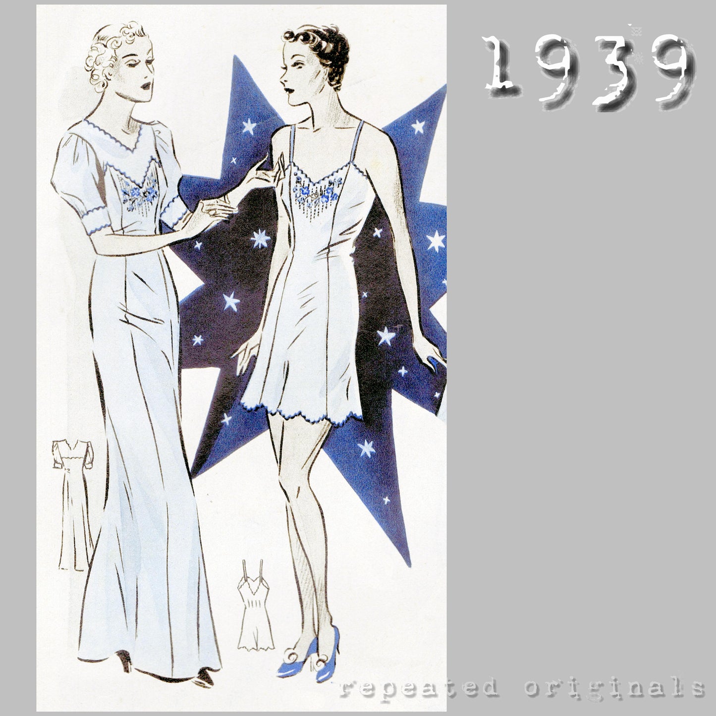 1939 Ladies Lingerie Underwear Sewing Pattern - INSTANT DOWNLOAD PDF