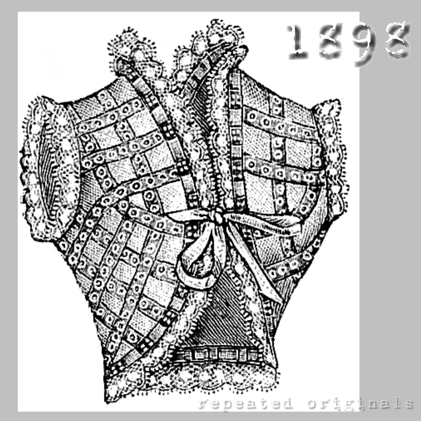 1898 Corset Cover Sewing Pattern - INSTANT DOWNLOAD PDF