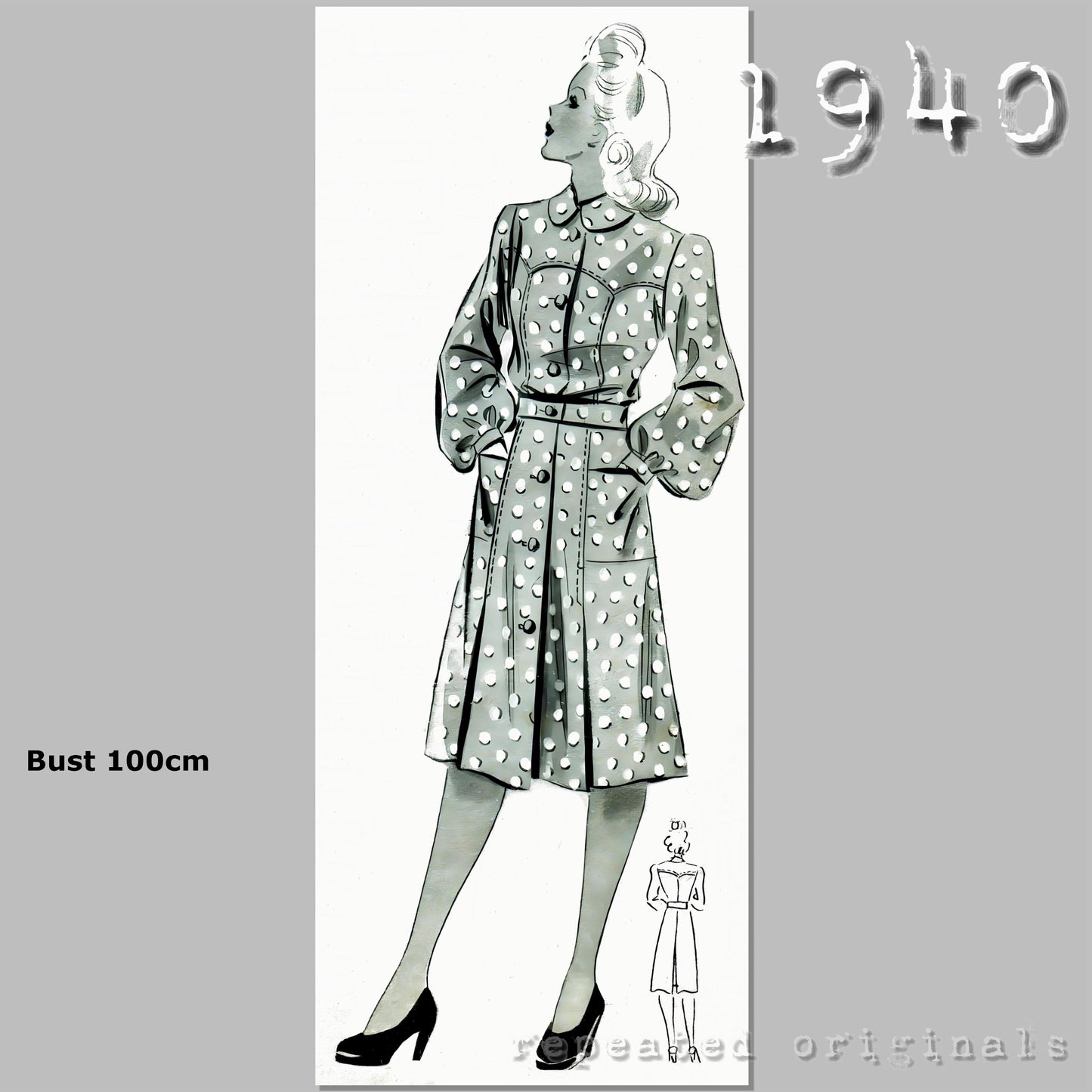 1940 Professional Smock/Coat/Apron Sewing Pattern - INSTANT DOWNLOAD PDF