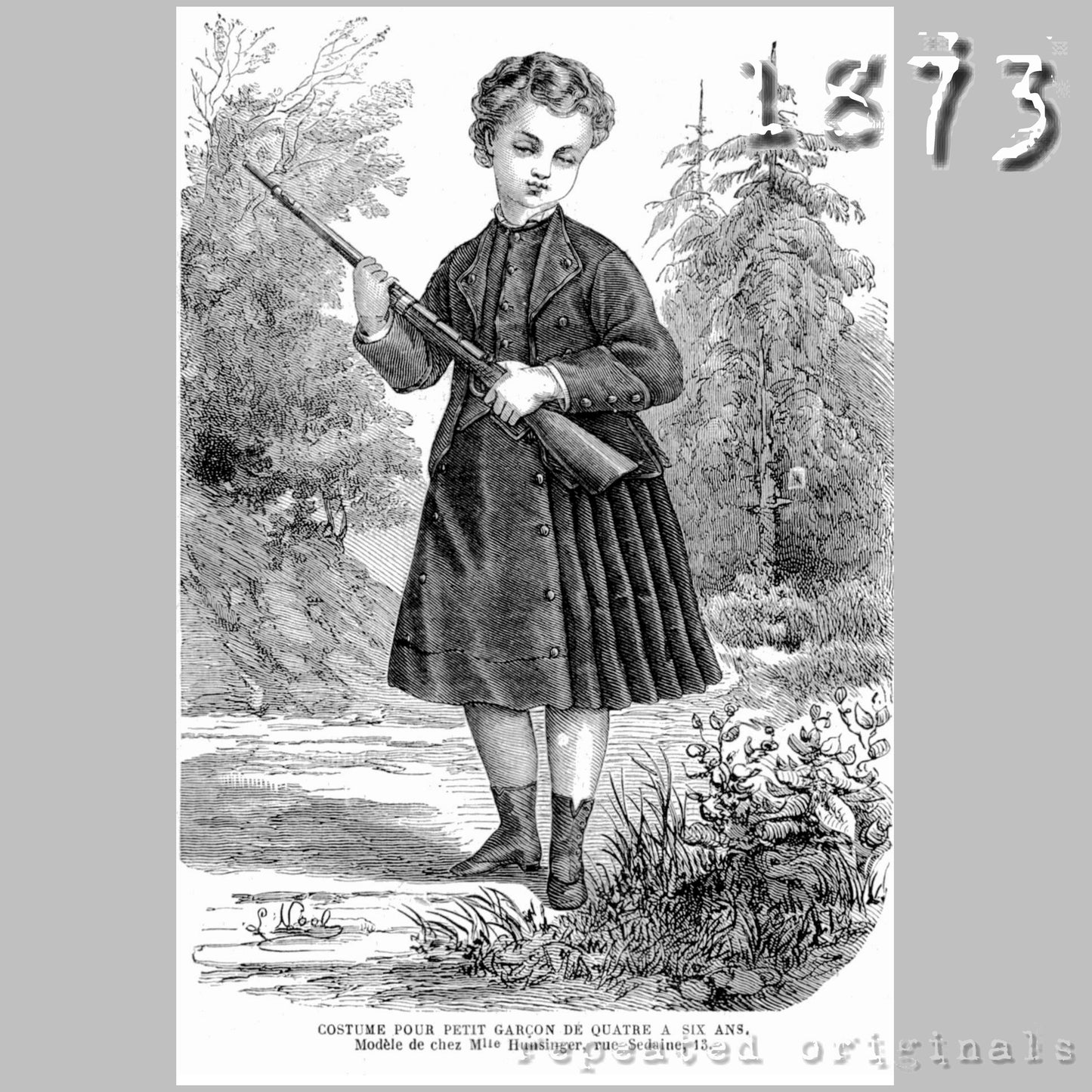 1873 Suit for Boy 4 to 6 Years Sewing Pattern - INSTANT DOWNLOAD PDF