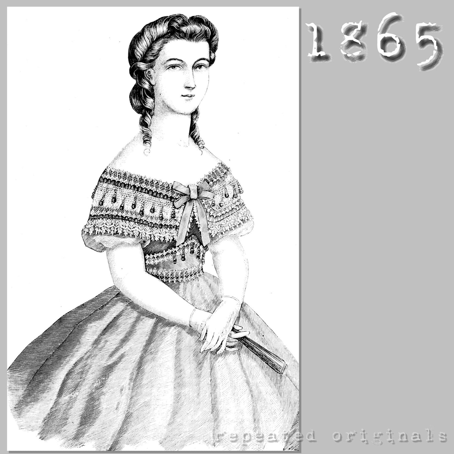 1865 Bertha and Belt Sewing Pattern - INSTANT DOWNLOAD PDF