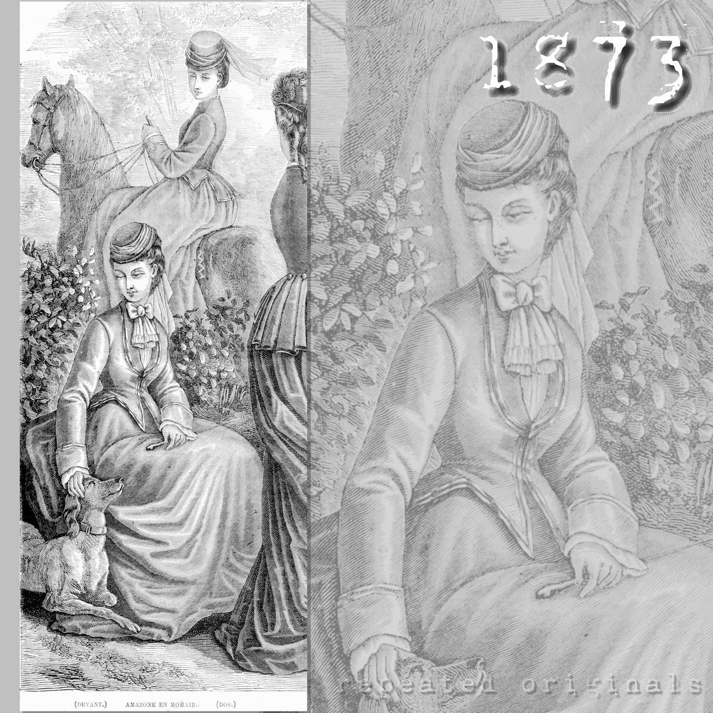 1873 Riding Habit Sewing Pattern - INSTANT DOWNLOAD PDF