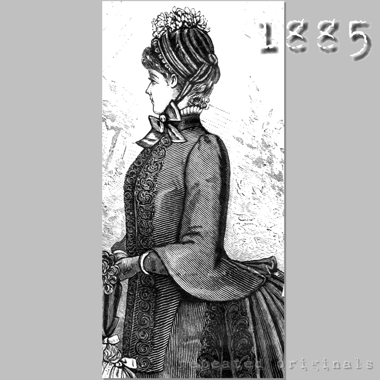 1885 Promenade Toilette Sewing Pattern - INSTANT DOWNLOAD PDF