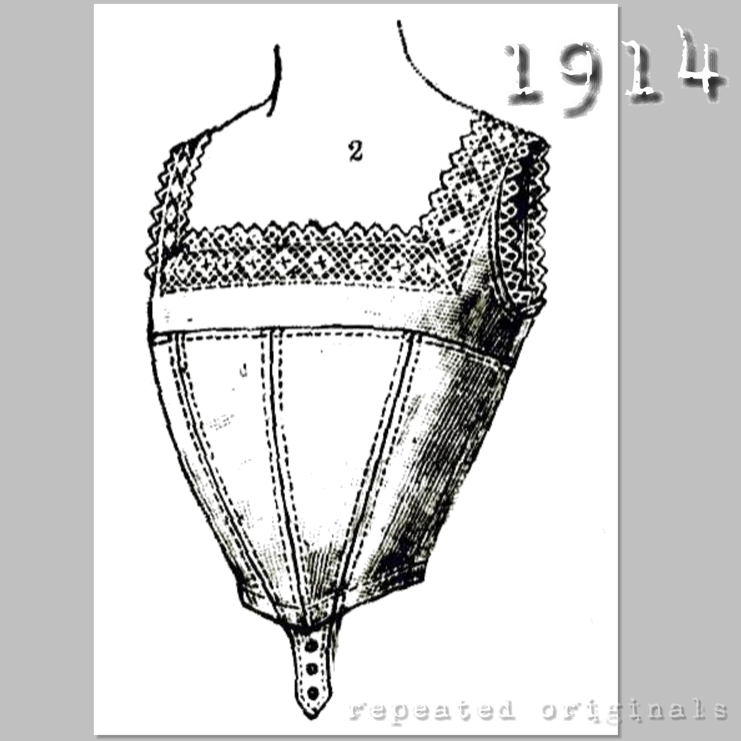 1914 Lingerie Collection Sewing Pattern (Bust 99cm) - INSTANT DOWNLOAD PDF