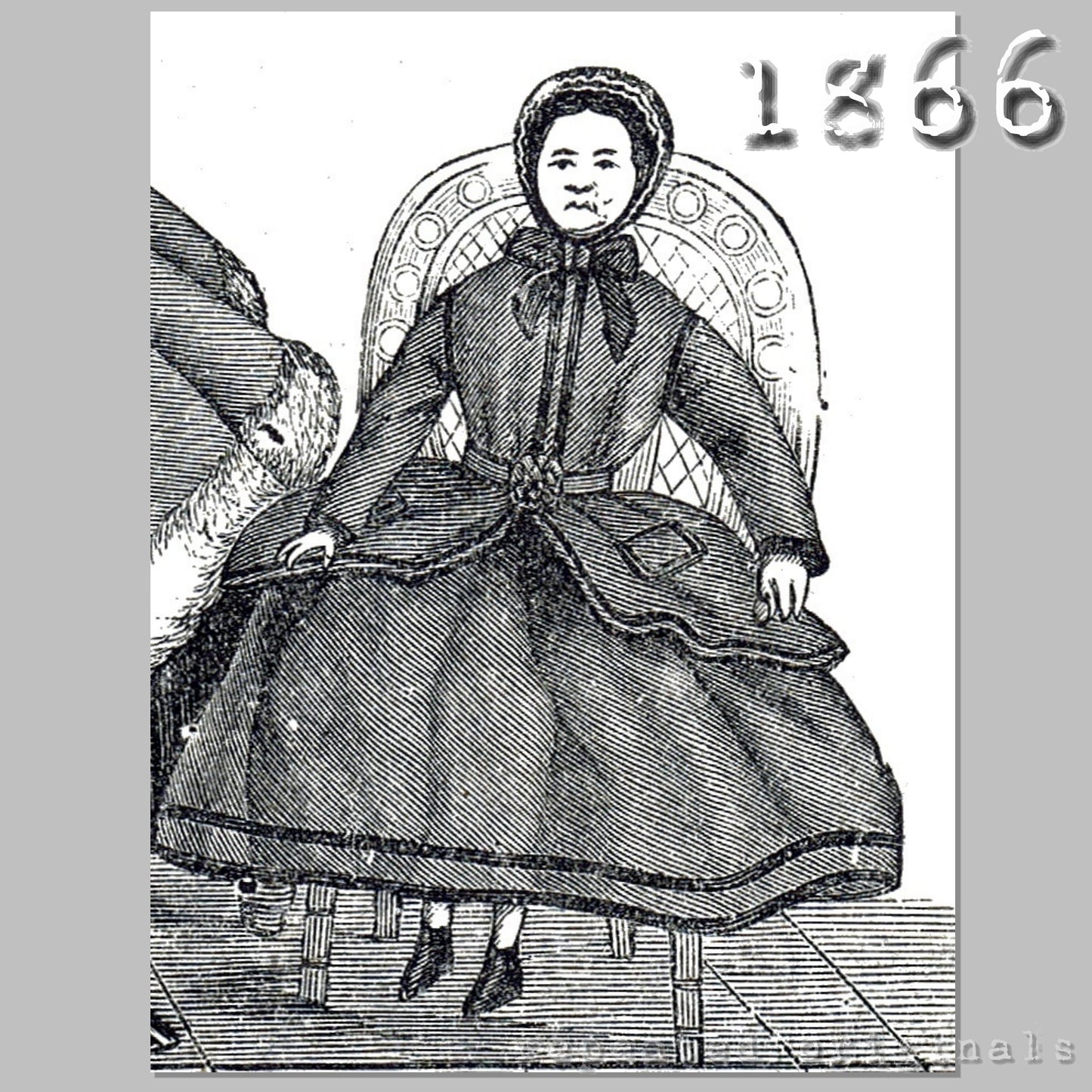 1866 Four Doll Costumes Sewing Pattern - INSTANT DOWNLOAD PDF