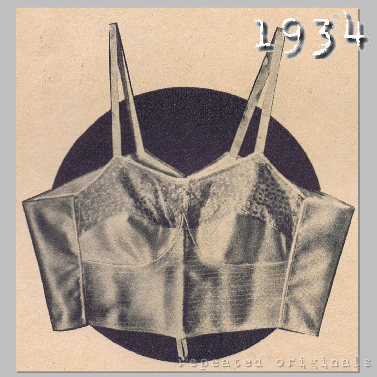 1934 Bra and Girdle Sewing Pattern - INSTANT DOWNLOAD PDF
