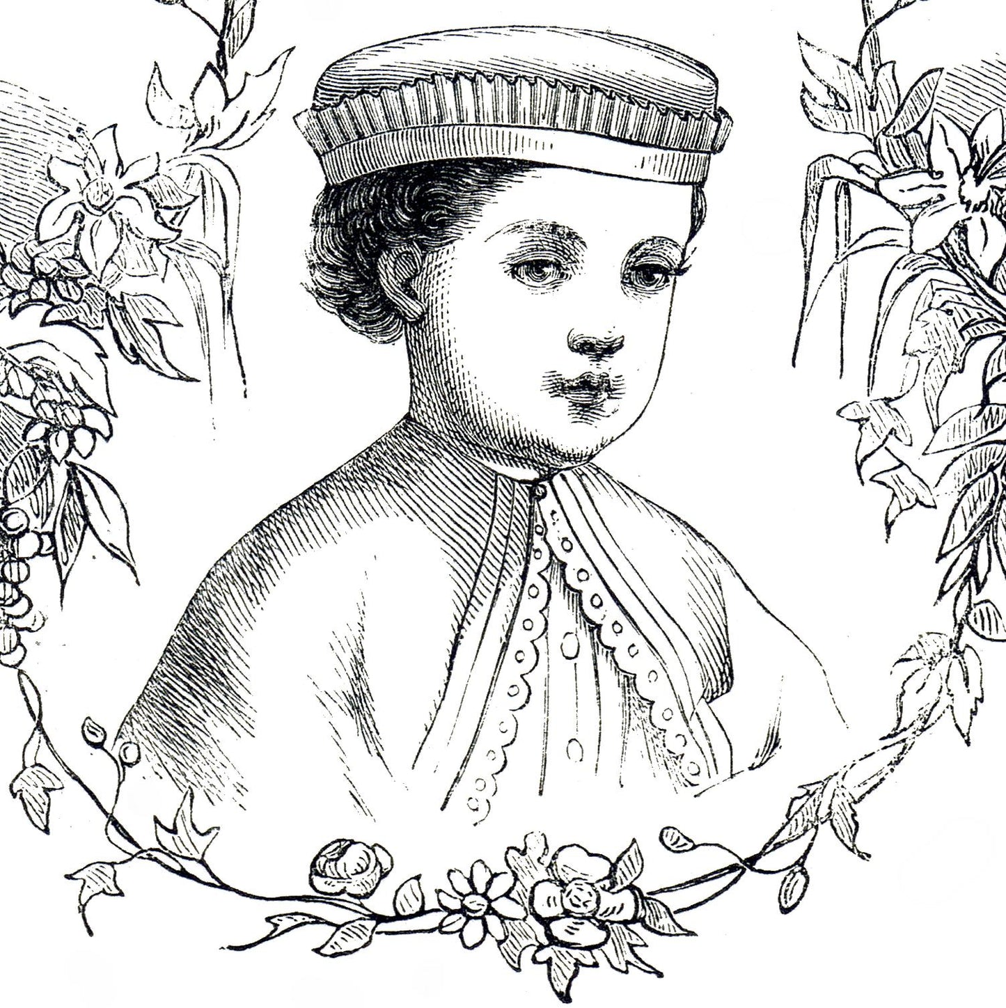 1869 Hats for Children under 2 years Sewing Pattern - INSTANT DOWNLOAD PDF