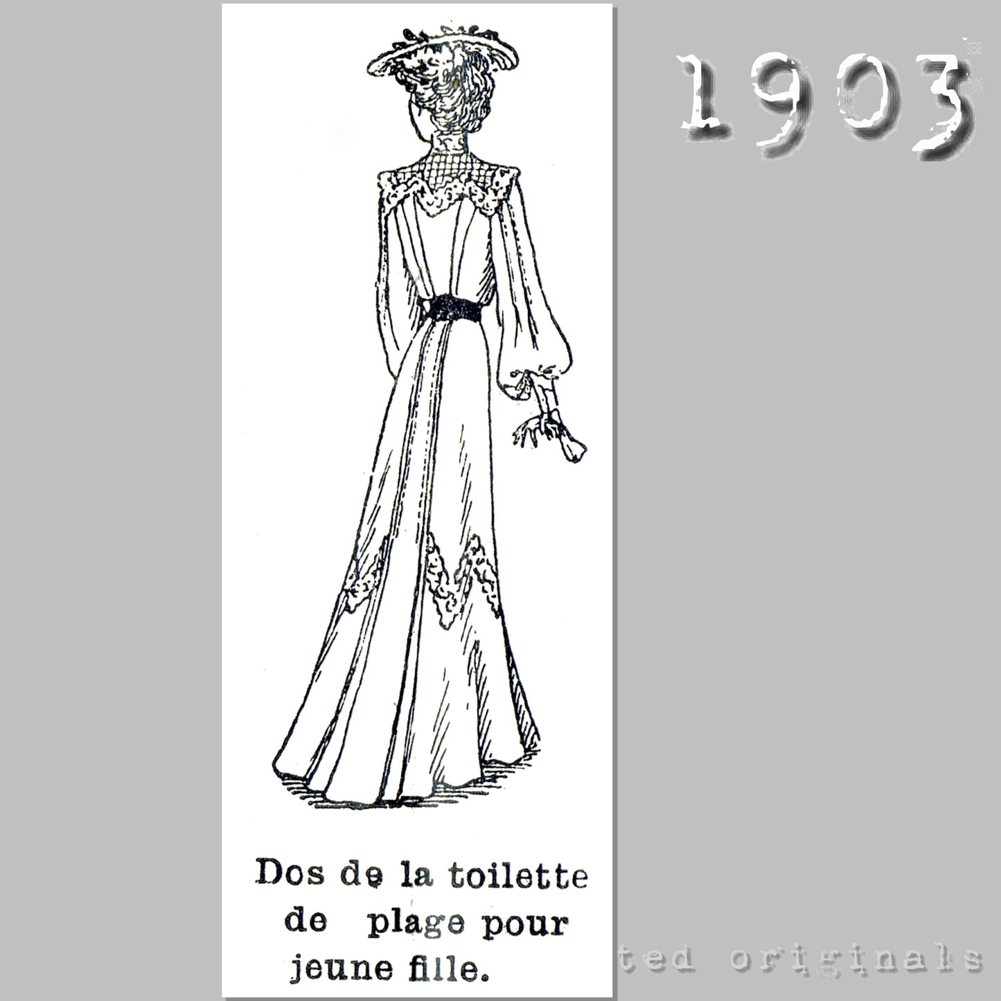 1903 Beach Outfit Sewing Pattern - INSTANT DOWNLOAD PDF