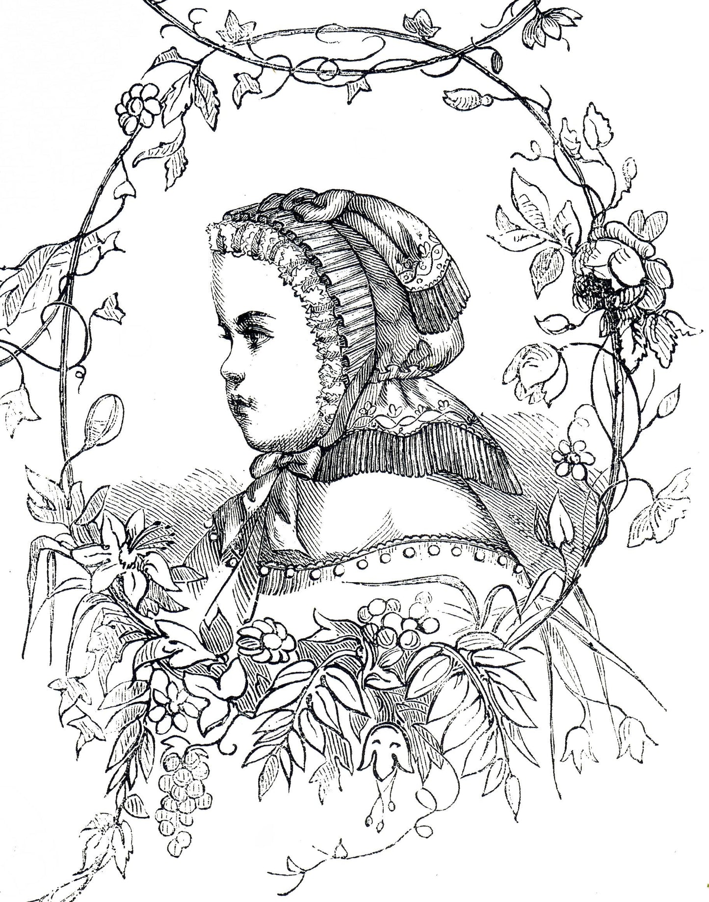 1869 Hats for Children under 2 years Sewing Pattern - INSTANT DOWNLOAD PDF