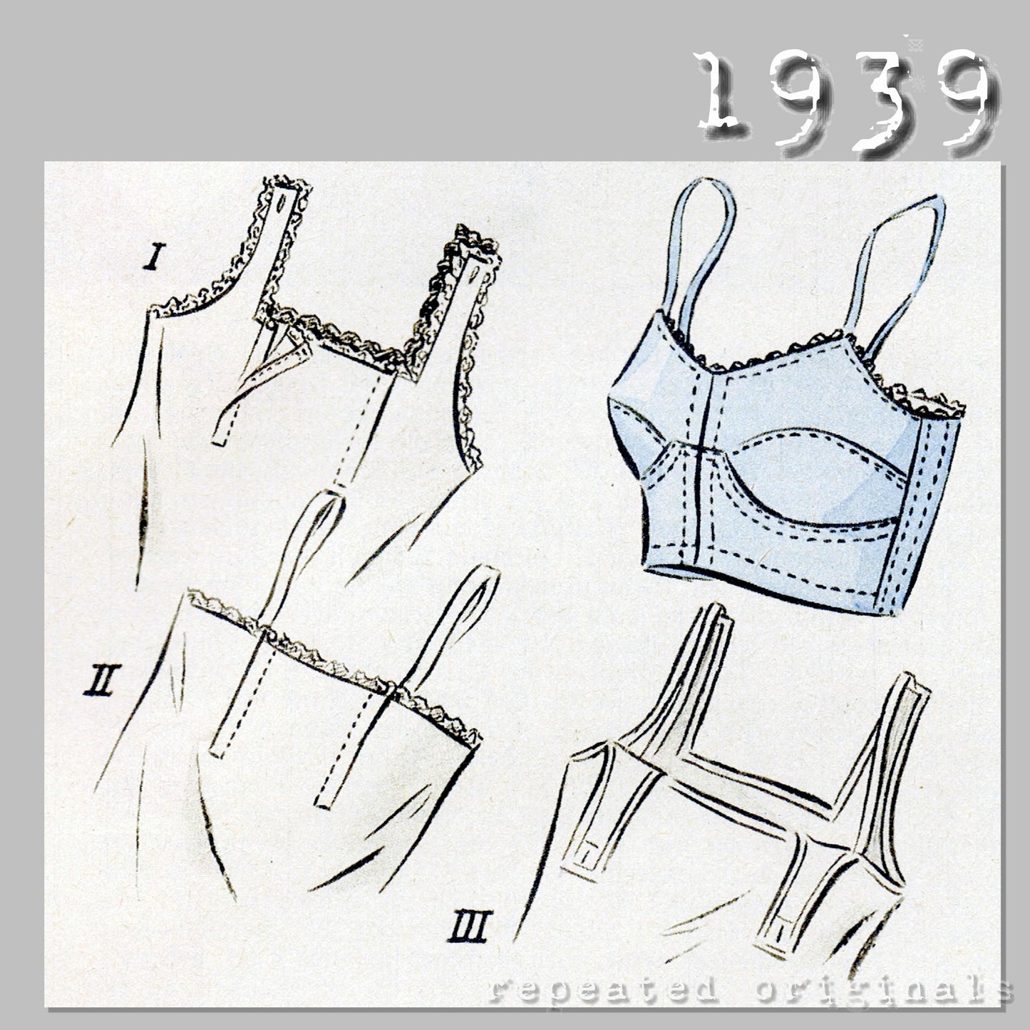 1939 Underwear Sewing Pattern - INSTANT DOWNLOAD PDF