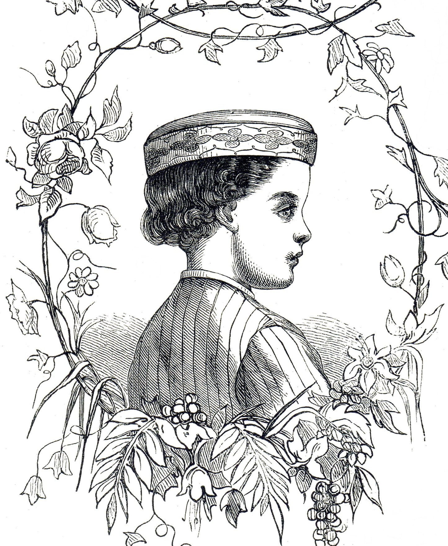 1869 Hats for Children under 2 years Sewing Pattern - INSTANT DOWNLOAD PDF