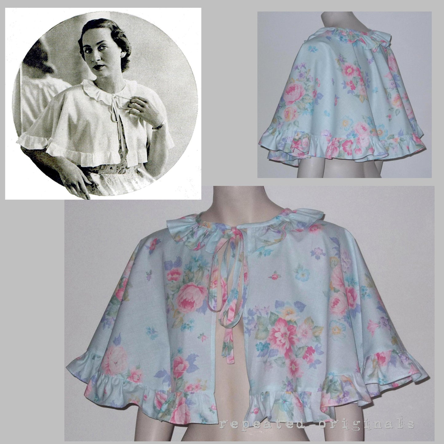1936 Styling or Hairdressing Cape Sewing Pattern - INSTANT DOWNLOAD PDF