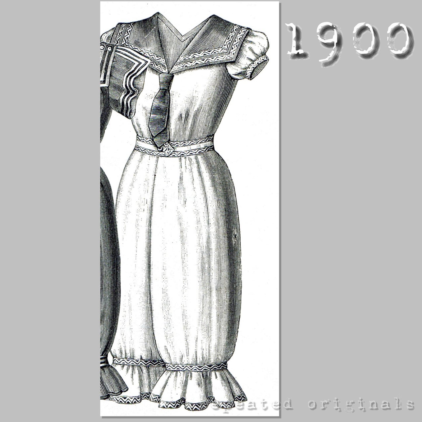 1900 Bathing Suit Sewing Pattern - INSTANT DOWNLOAD PDF