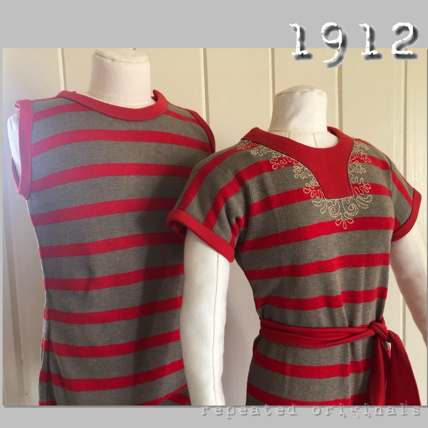 1912 Men's and Ladies Bathing Suits Sewing Pattern - INSTANT DOWNLOAD PDF