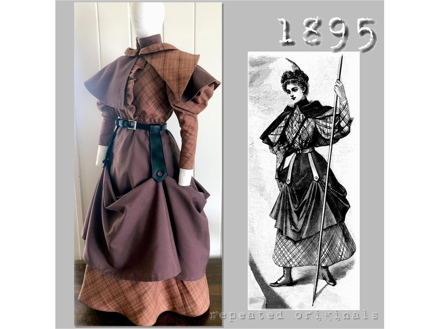 1895 Hiking/Walking Outfit Sewing Pattern - INSTANT DOWNLOAD PDF