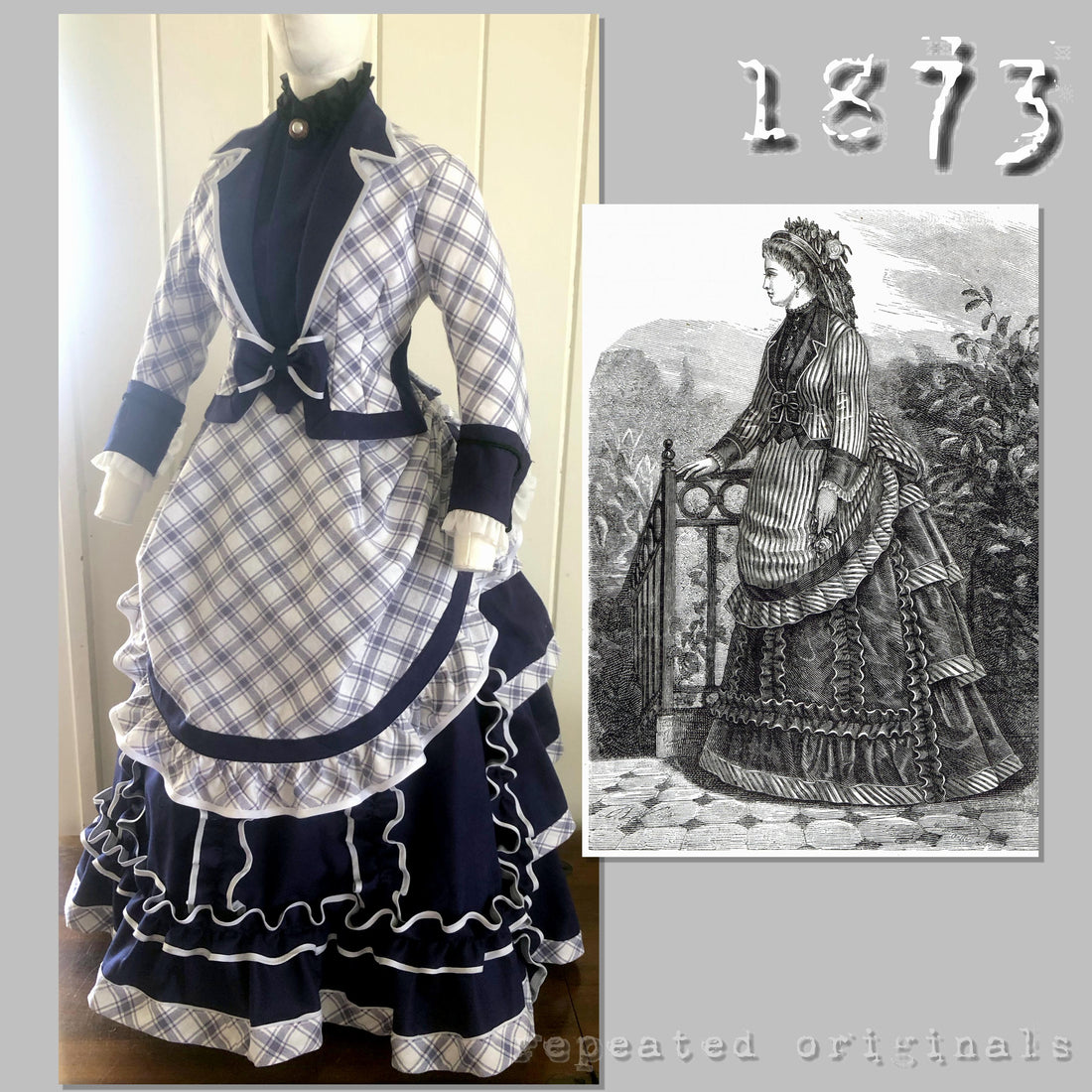 1873 Dress Toile (E30520 15)- Part 1 Skirt