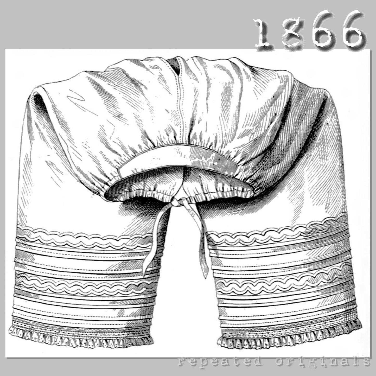 1866 Drawers for Women Sewing Pattern - INSTANT DOWNLOAD PDF