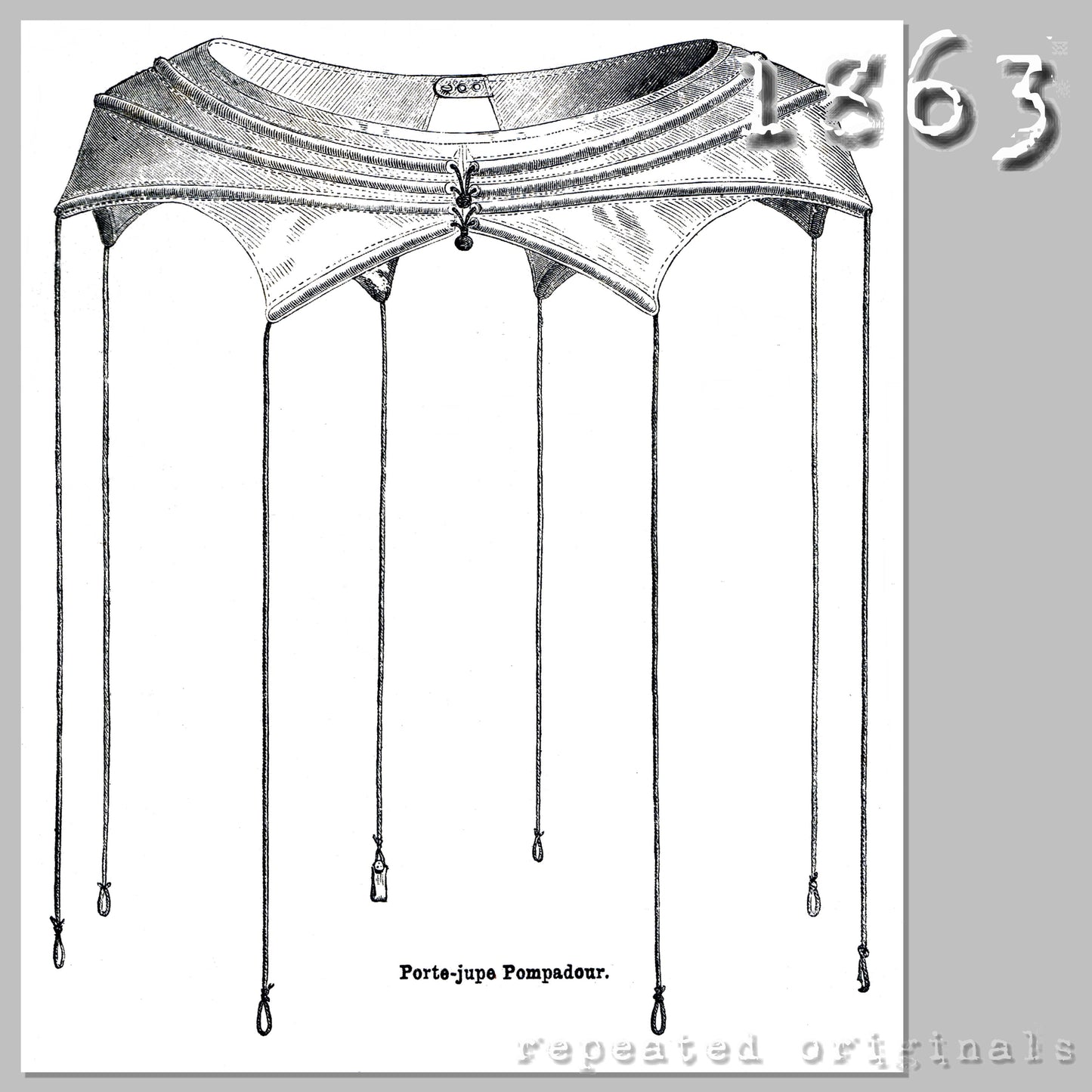 1863 Porte-Jupe Sewing Pattern - INSTANT DOWNLOAD PDF