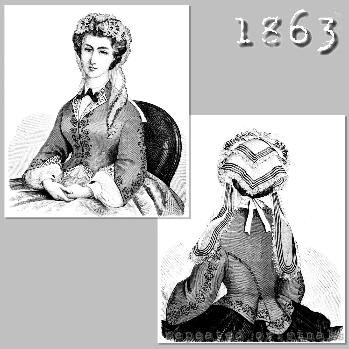 1863 Madelaine Jacket Sewing Pattern - INSTANT DOWNLOAD PDF