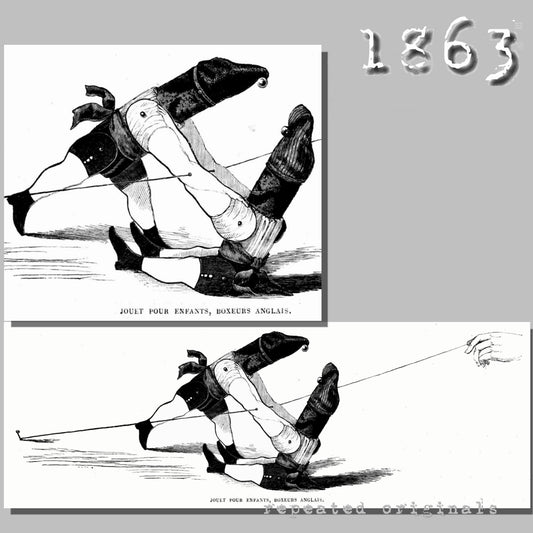1863 Toy for Children - English Boxers - INSTANT DOWNLOAD PDF