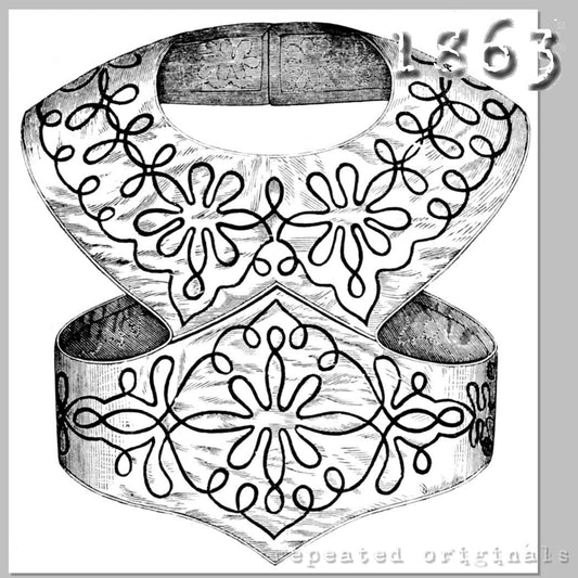 1863 Bib for Infant Sewing Pattern - INSTANT DOWNLOAD PDF