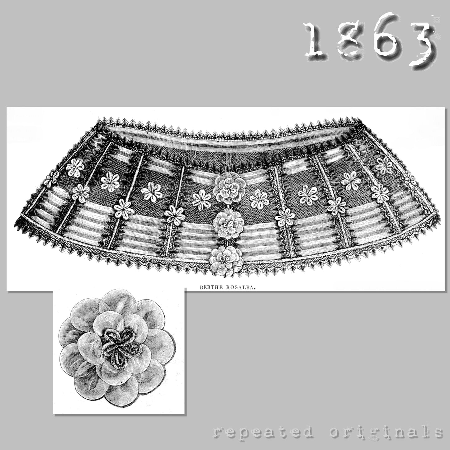 1863 Bertha (Larger size) Sewing Pattern - INSTANT DOWNLOAD PDF