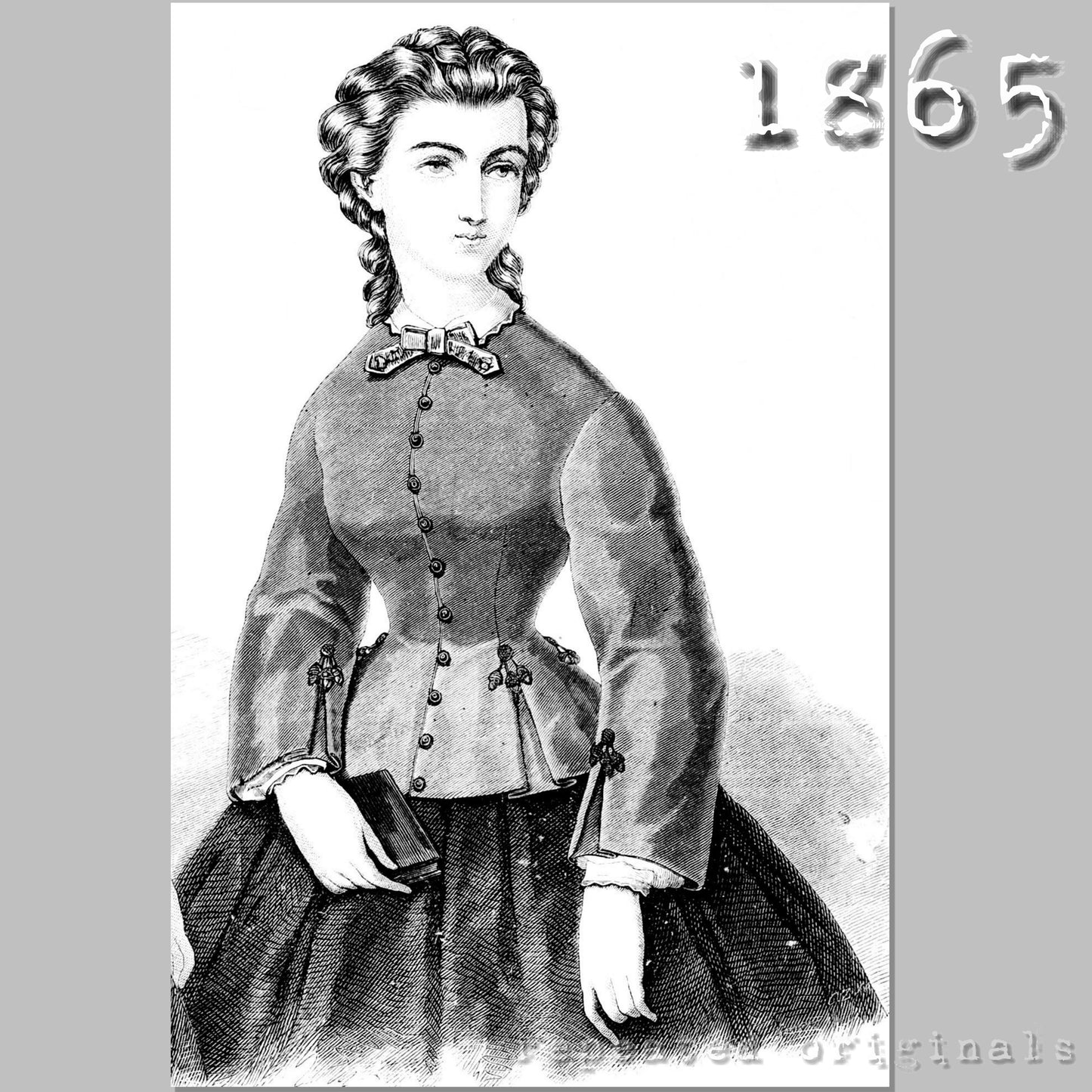 1865 Blouse Coat Sewing Pattern - INSTANT DOWNLOAD PDF