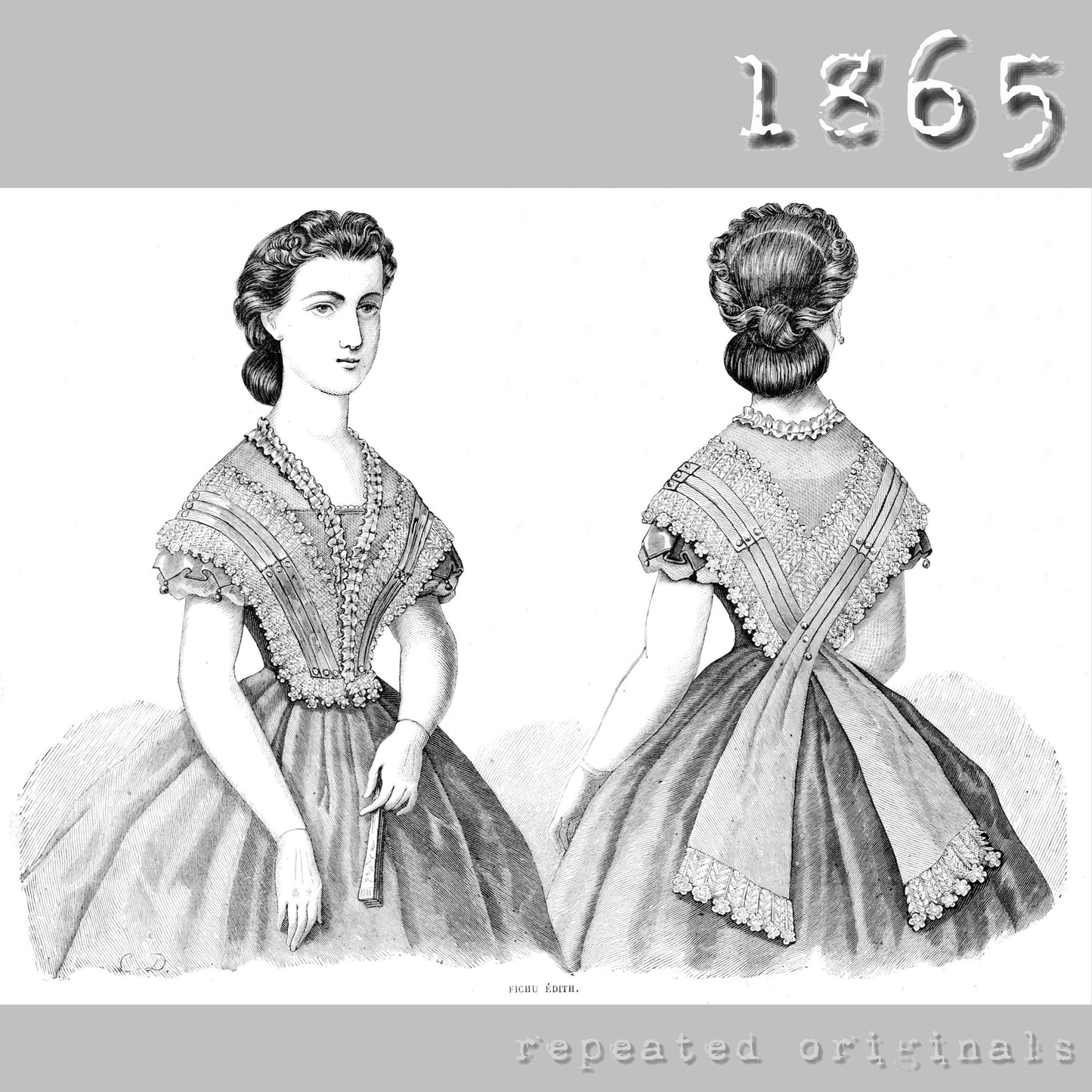 1865 Fichu Sewing Pattern - INSTANT DOWNLOAD PDF