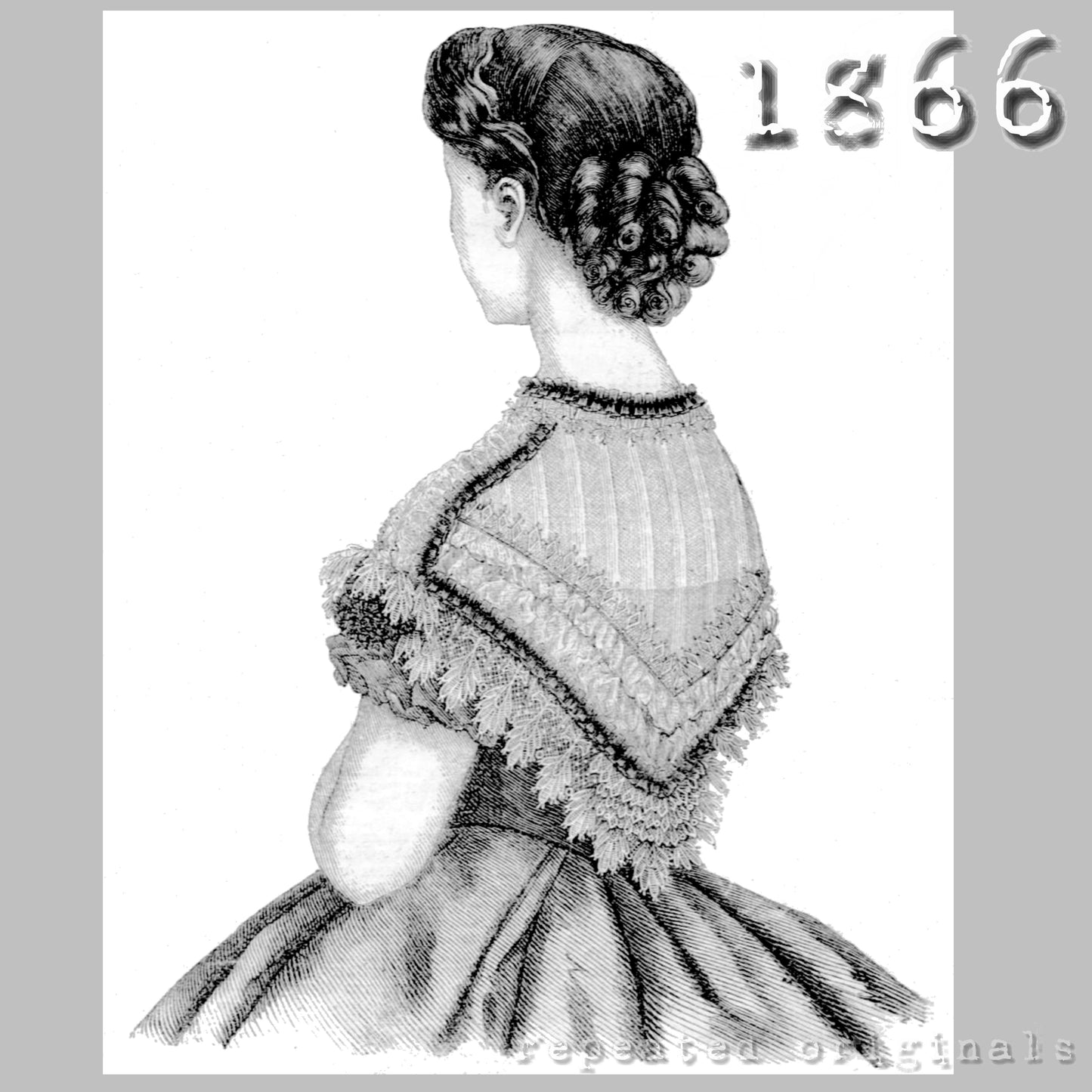 1866 Fichu Sewing Pattern - INSTANT DOWNLOAD PDF