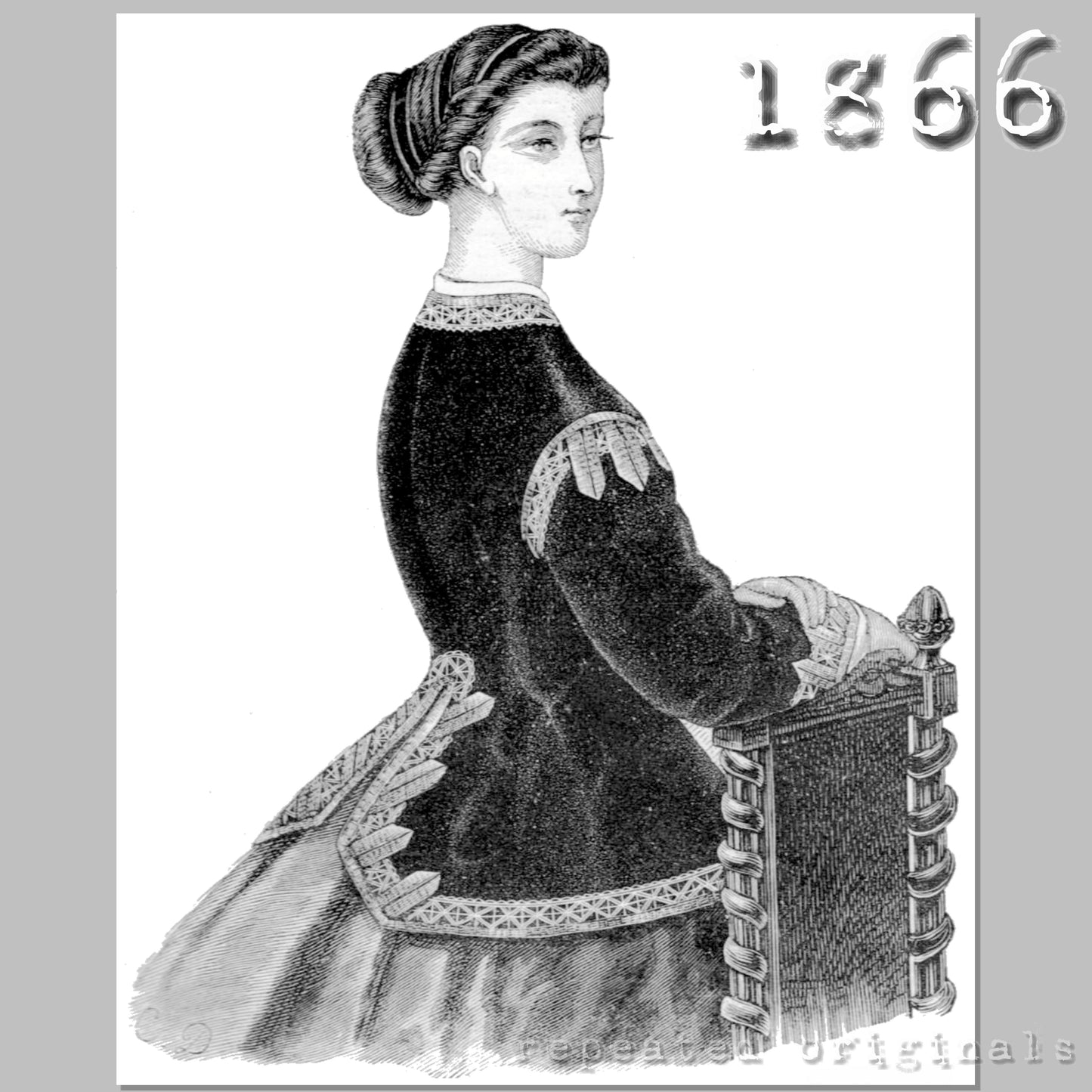 1866 Jacket /  Coat / Pardessus Sewing Pattern - INSTANT DOWNLOAD PDF
