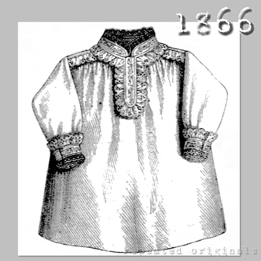 1866 Shirt for Boy 2 - 3 Years Sewing Pattern - INSTANT DOWNLOAD PDF