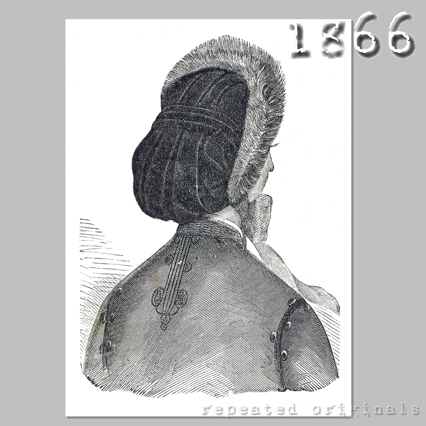 1866 Russian Hood Sewing Pattern - INSTANT DOWNLOAD PDF