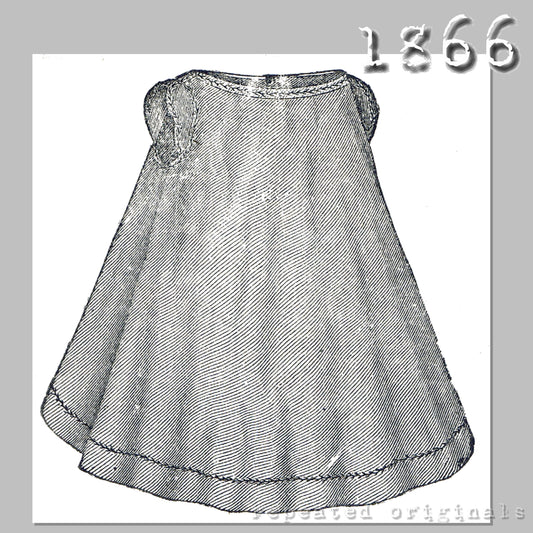 1866 Princess Apron for Child Sewing Pattern - INSTANT DOWNLOAD PDF