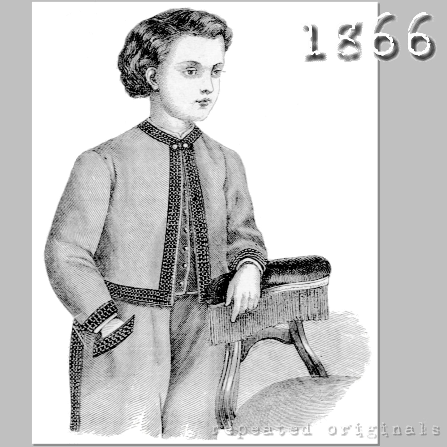 1866 Suit for Boy 5 - 7 Years Sewing Pattern - INSTANT DOWNLOAD PDF
