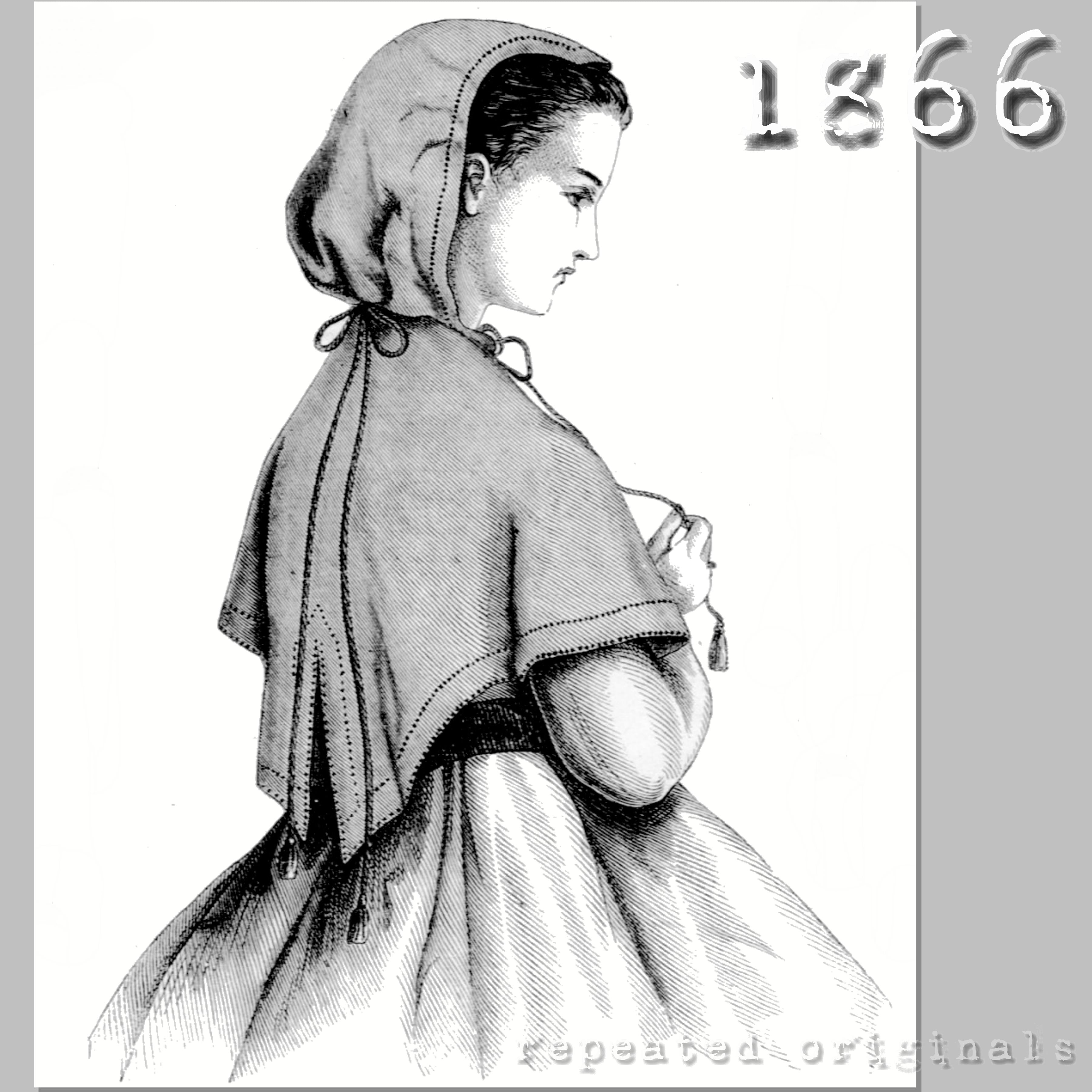 1866 Capuchon With Pelerine For Girl Sewing Pattern INSTANT DOWNLOAD 1866-capuchon-with-pelerine-for-girl-sewing-pattern-instant-download