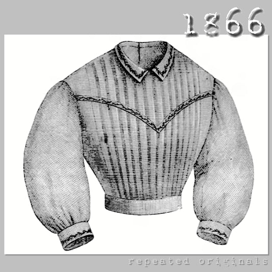 1866 Nansouk Blouse for Girl 4 - 6 Years - INSTANT DOWNLOAD PDF