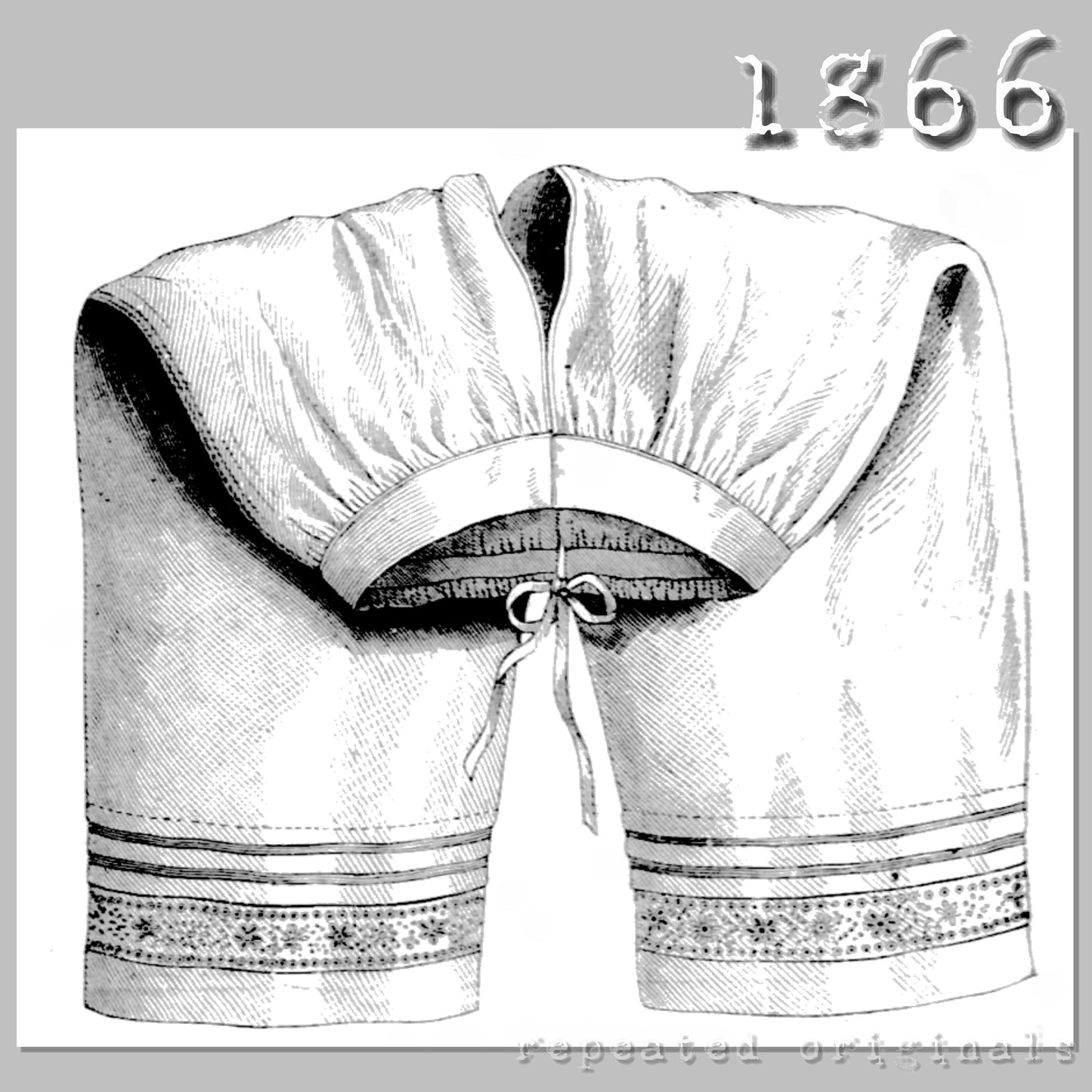 1866 Ladies' Pantaloons Sewing Pattern - INSTANT DOWNLOAD PDF