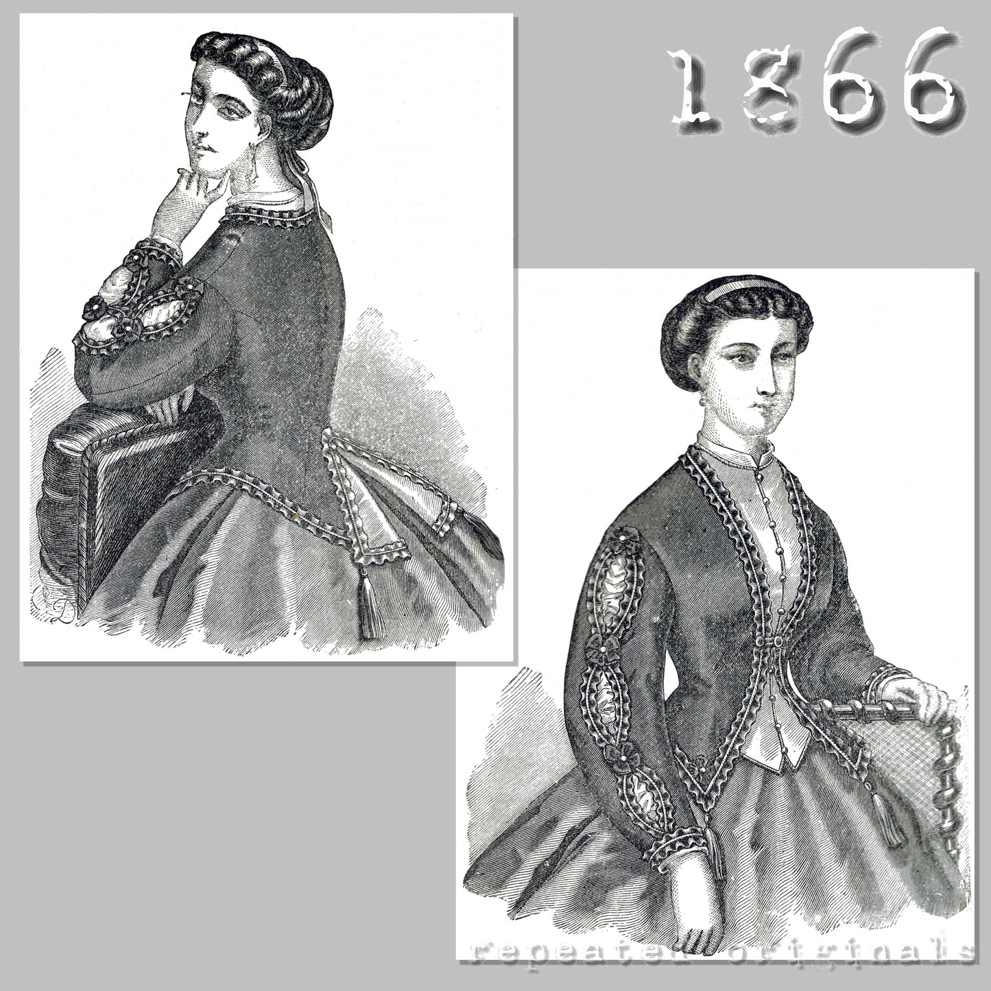 1866 Jacket with Vest Sewing Pattern - INSTANT DOWNLOAD PDF