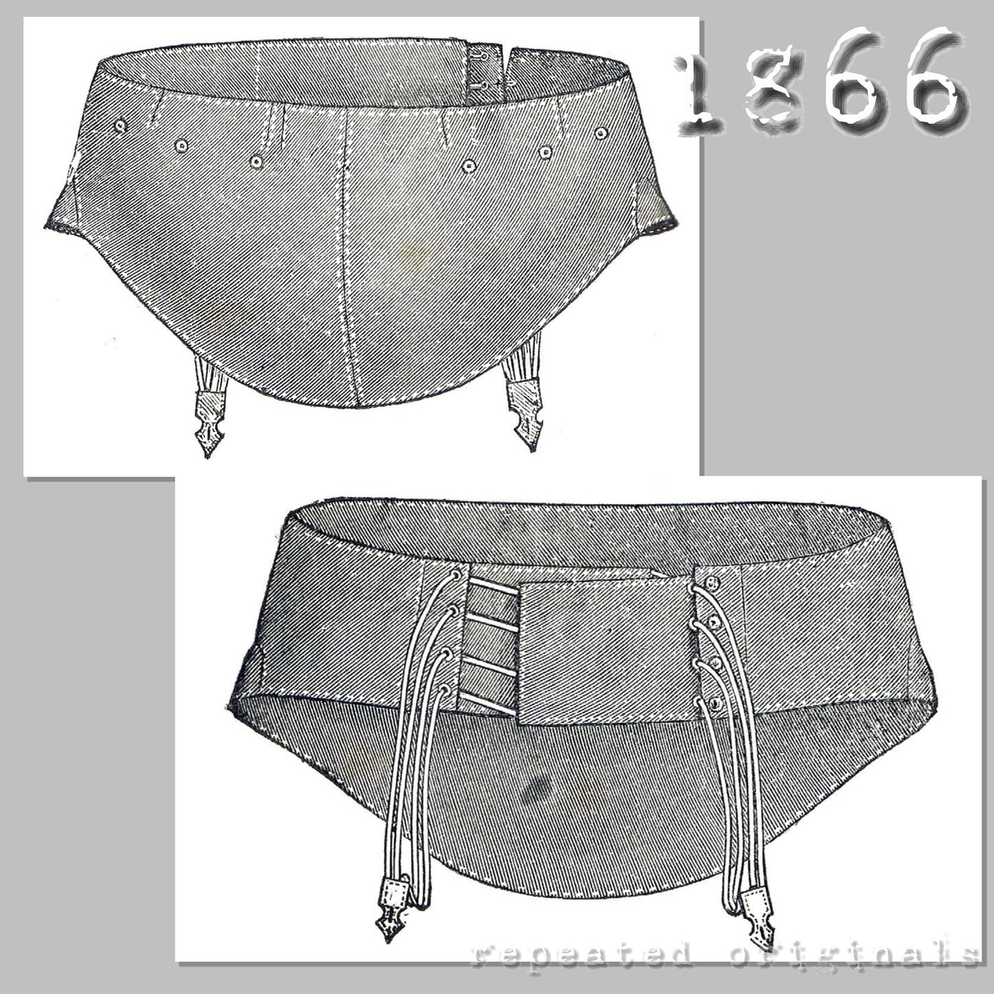 1866 Waist Belt for Women Sewing Pattern - INSTANT DOWNLOAD PDF