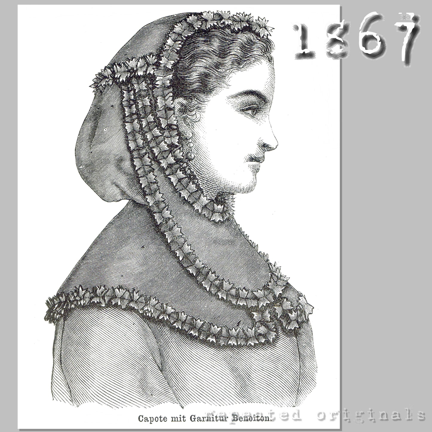 1867 Capote Sewing Pattern - INSTANT DOWNLOAD PDF
