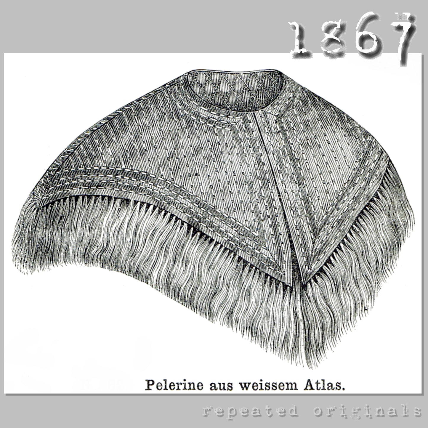 1867 Pelerine Sewing Pattern - INSTANT DOWNLOAD PDF