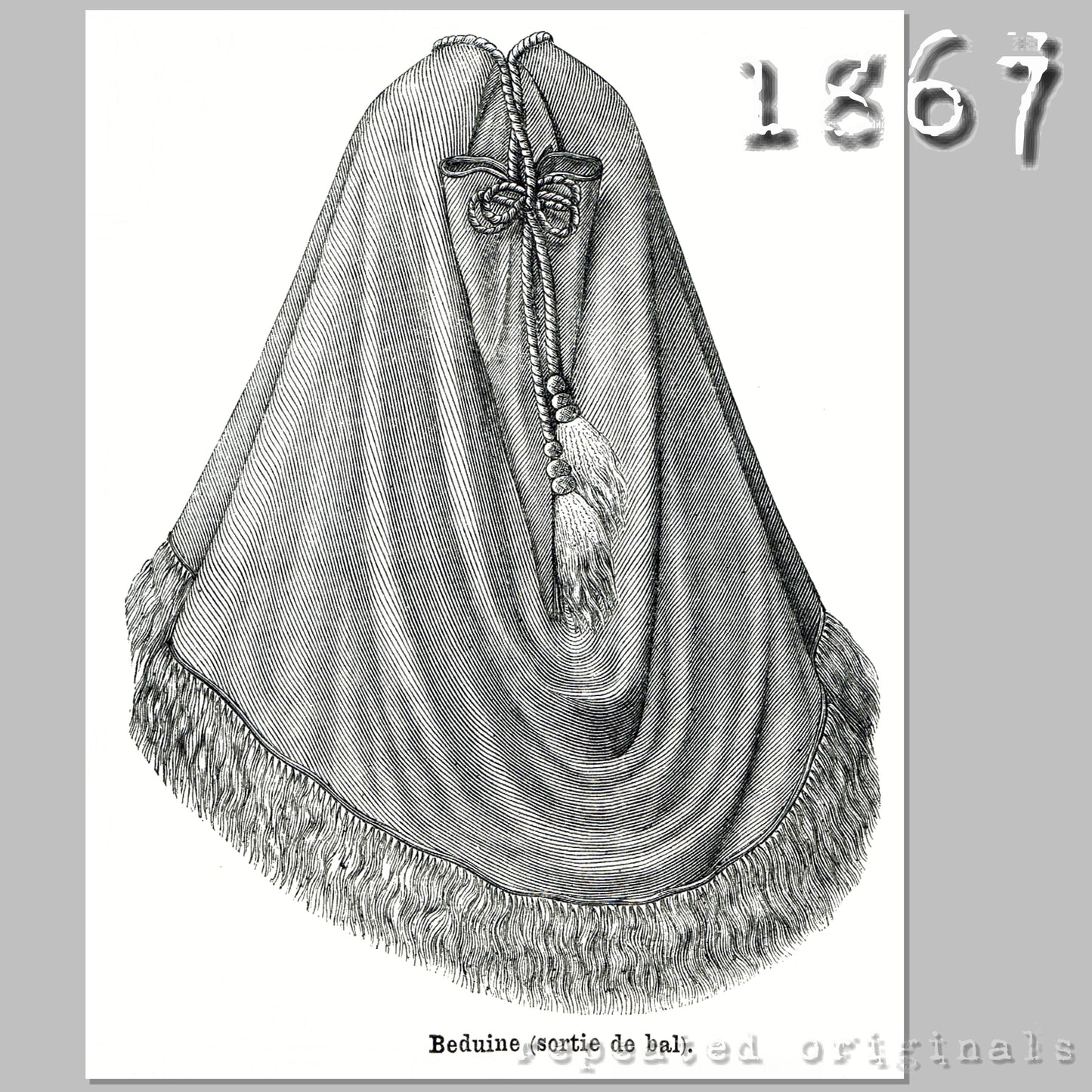 1867 Bedouin Sortie de Bal Sewing Pattern - INSTANT DOWNLOAD PDF