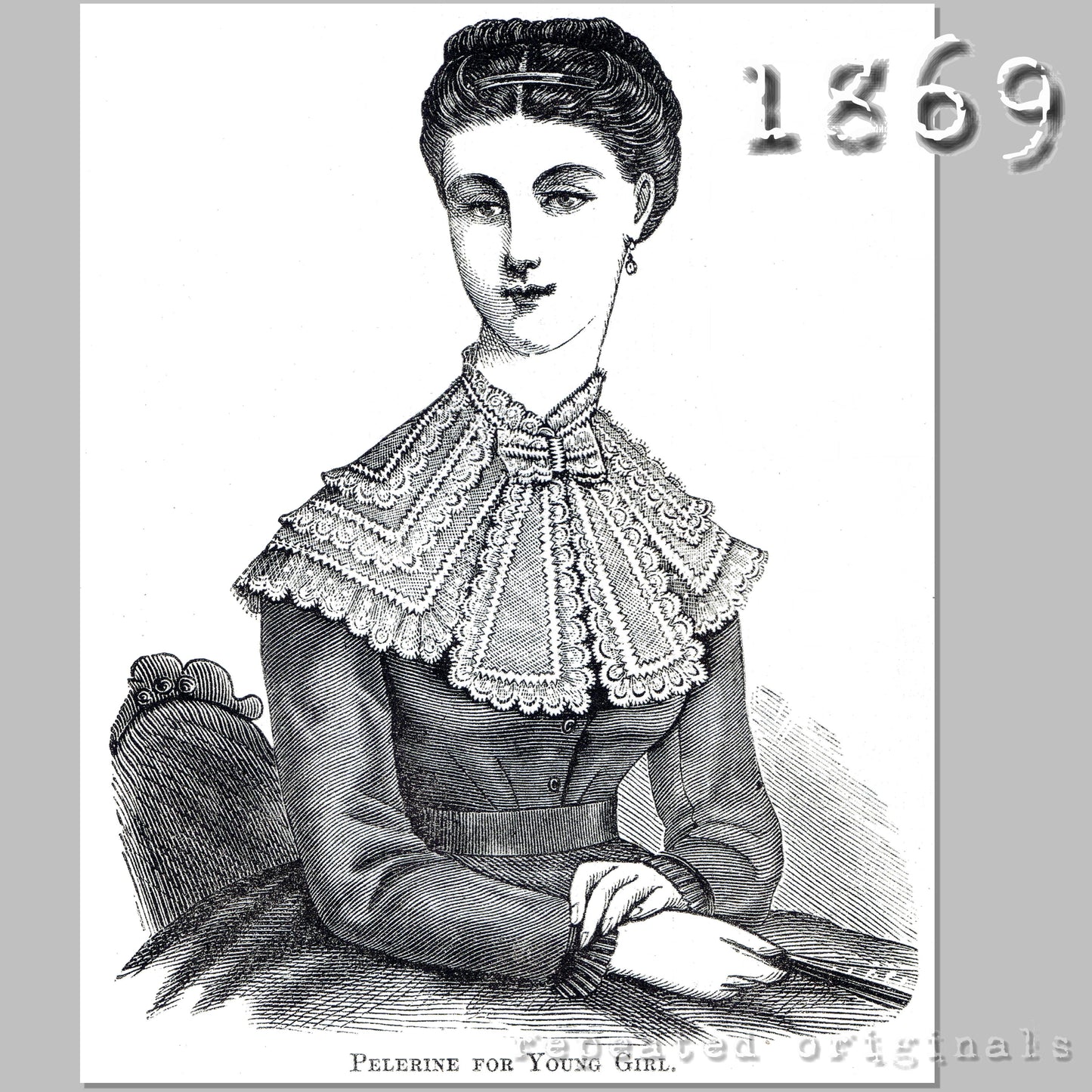 1869 Pelerine for Young Girl Sewing Pattern - INSTANT DOWNLOAD PDF