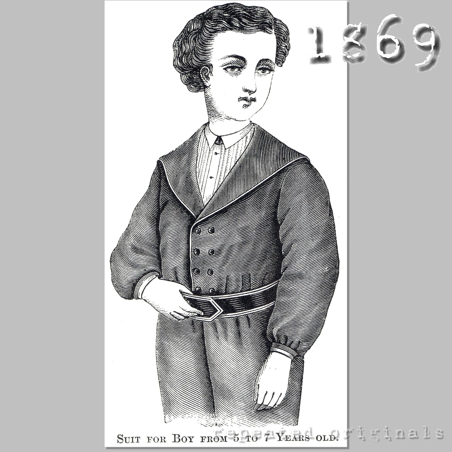1869 Suit for Boy 5 - 7 Sewing Pattern - INSTANT DOWNLOAD PDF