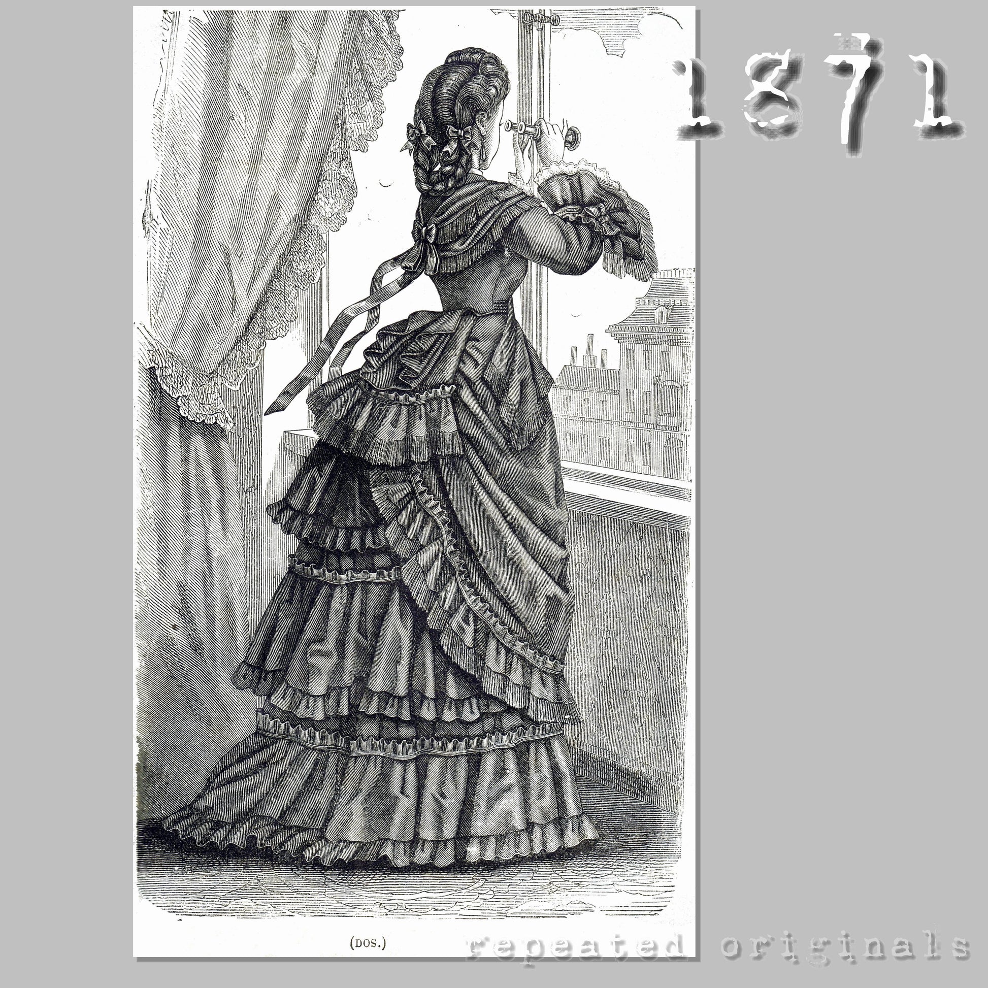 1871 Faye Dress Sewing Pattern - INSTANT DOWNLOAD PDF – Repeated Originals
